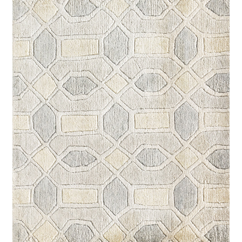 Arline Viscose Geometric Indoor Rug, Rectangle 2' x 3'