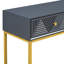 Console Scaggs moderne avec rangement et table d'entrée étroite et élégante avec deux tiroirs rayés-117216639