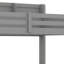 Lit simple superposé au dessus d'un lit double avec lit gigogne et escalier de rangement USB, lit escamotable, barrière de sécurité et tablettes de rangement-1115139288