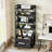 2 Drawer Bookcase Tall Bookshelf-1026783612