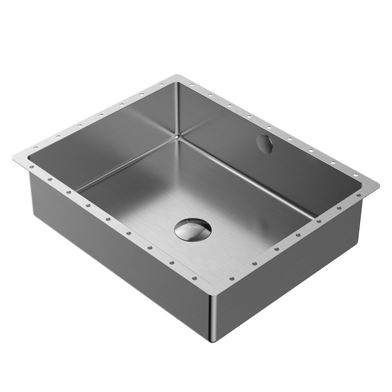 Rectangular Bathroom Basin Stainless Steel Vessel Sink Bowl with Pop Up Drain,, Silver