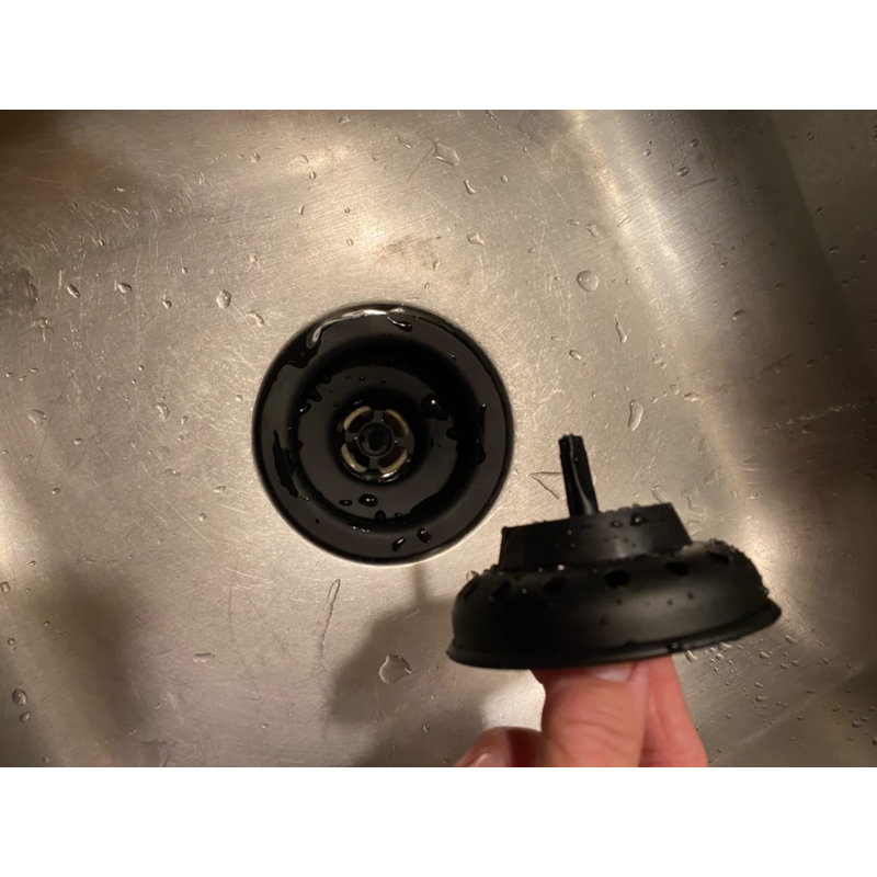 Vase de lavabo noir mat de 3 1/2 pouces en acier inoxydable 304 avec bouchon et crépine pour éviers de cuisine standard américains