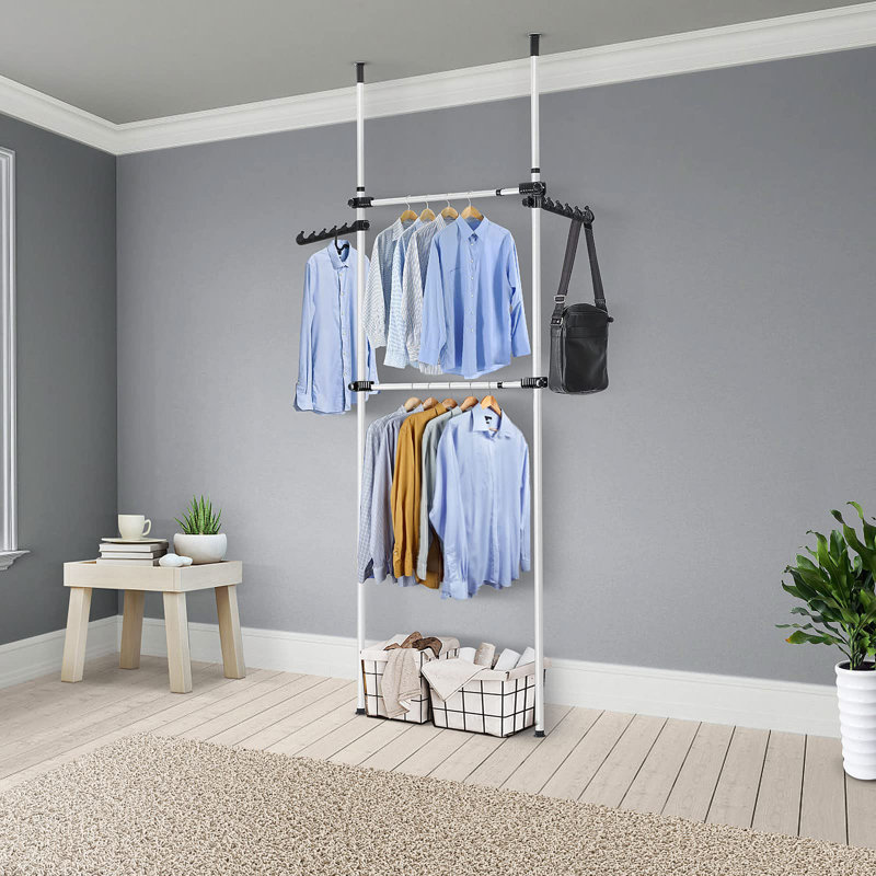 Adjustable Wall Mounted Clothes Rack