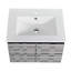 Meuble-lavabo mural 24 po avec lavabo en céramique et porte d'armoire à fermeture en douceur 24 po