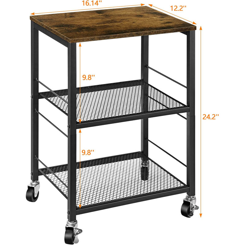End Table, Small Side Table Living Room,Rustic Brown Nightstand With 2-Tier Storage Shelf, Printer Stand Sofa Table For Small Spaces, Living Room, Bedroom