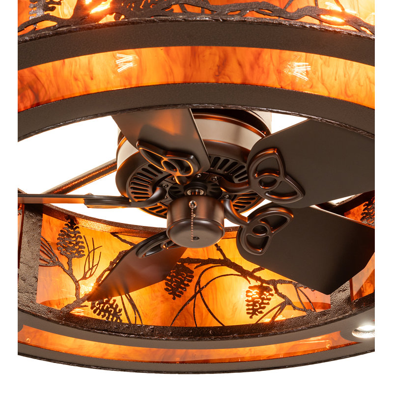 48 po de large avec des lumières murmures Chandel-Air, Filon de cuivre, H 10 po x l 48 po x P 48 po