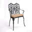Banc en fonte d'aluminium avec coussin-1716196474
