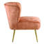 Fauteuil d'appoint Sambell, velours orange brûlé