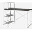 Établi réversible avec bureau en bois blanc / brun