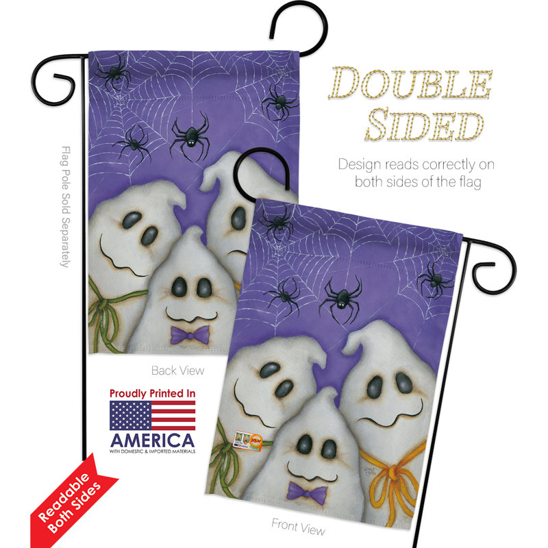 3 Ghosts 2-Sided Polyester 18.5 x 13 in. Flag Set