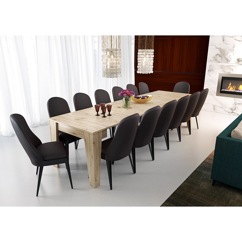 Omeara Solid Wood Dining Table, Brown