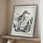 Linocut Style Seabird II, reproduction encadrée - bois massif-1354753540