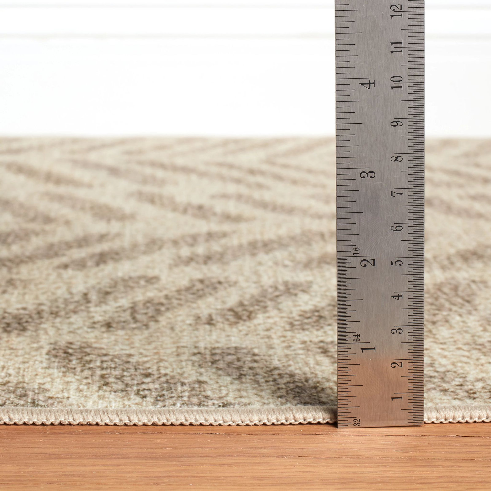 Rowley Grey Machine Washable Geometric Rug, Rectangle 3' x 5'