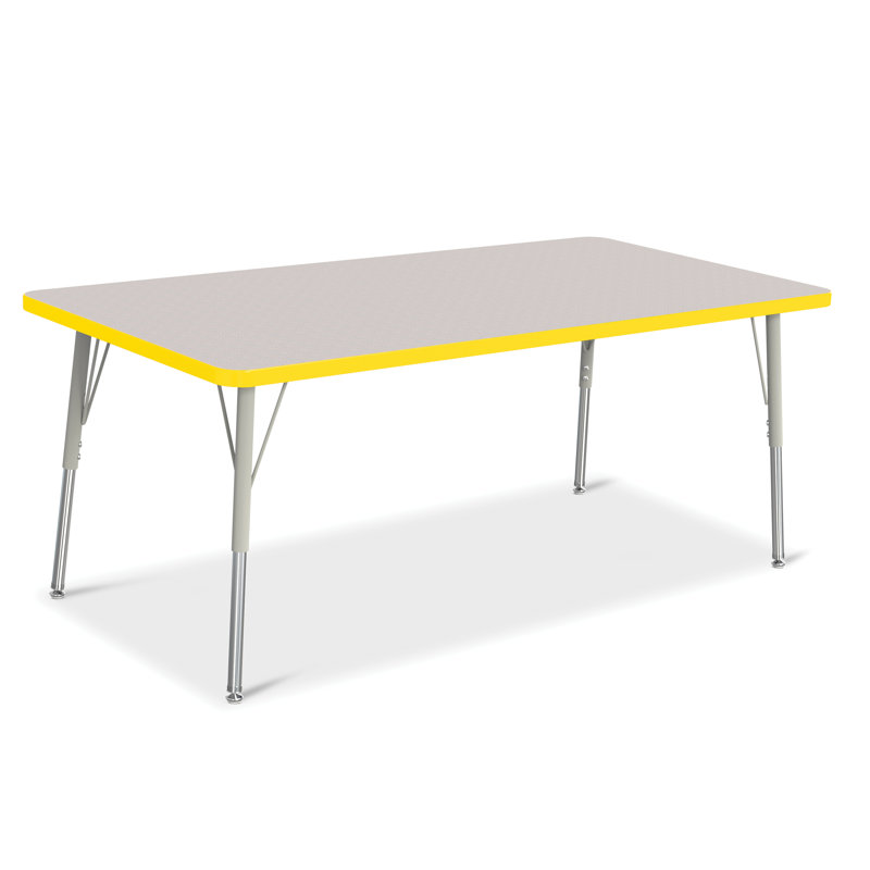 Tables d'activités Berries®, Jaune, H 31 po x L 60 po x l 30 po, Adulte (24 po à 31 po )