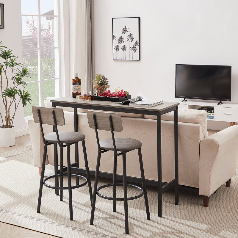 Ensemble de table de bar avec 2 tabourets de bar