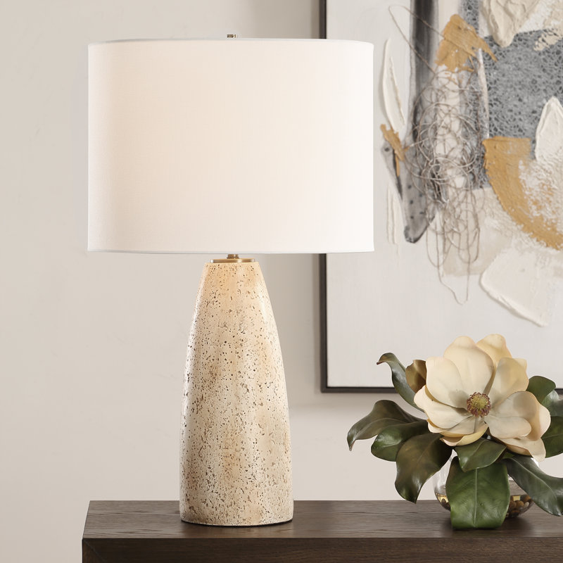 Lampe de table en travertin Chavonte