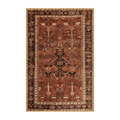Machine Washable Persian Brown Area Rug