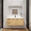 48" Light Oak Vanity with Gel-Coat Sink, Modular 3-Piece Cabinet