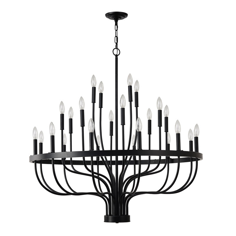 Lustre à 24 lumières avec hauteur réglable Gregory (ampoule non incluse)