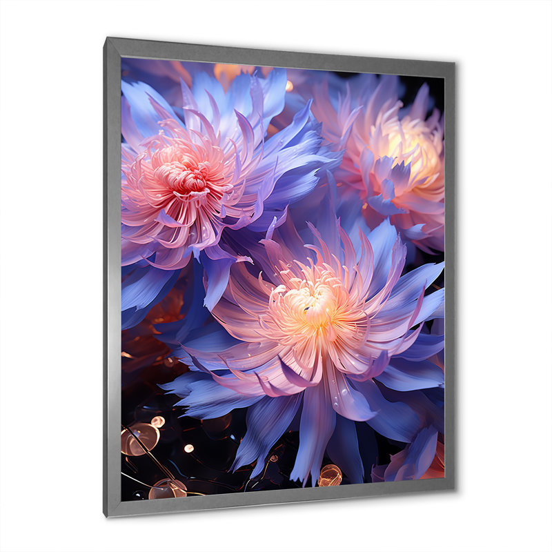 Impression sur toile Dreamy Mauve, H 32 po x l 24 po x P 1 po, Cadre simple argenté