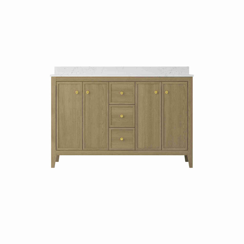 54" Bathroom Vanity with Double Sink, 56"