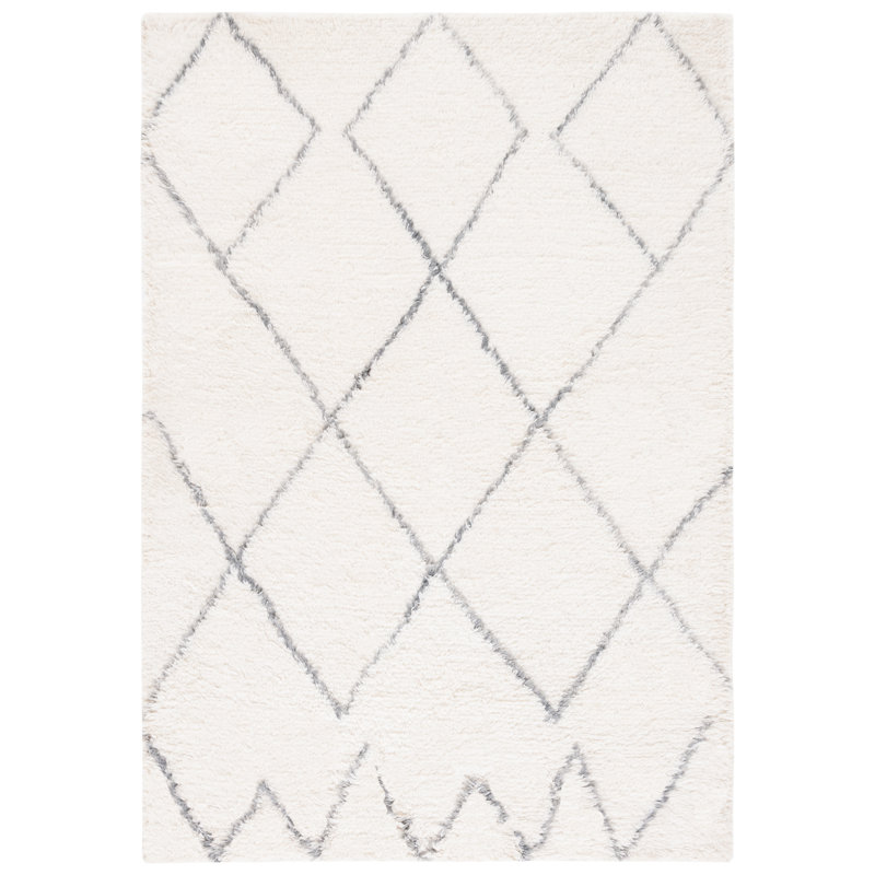 Anaily Hand Woven Performance Geometric Rug, Rectangle 4' x 6'