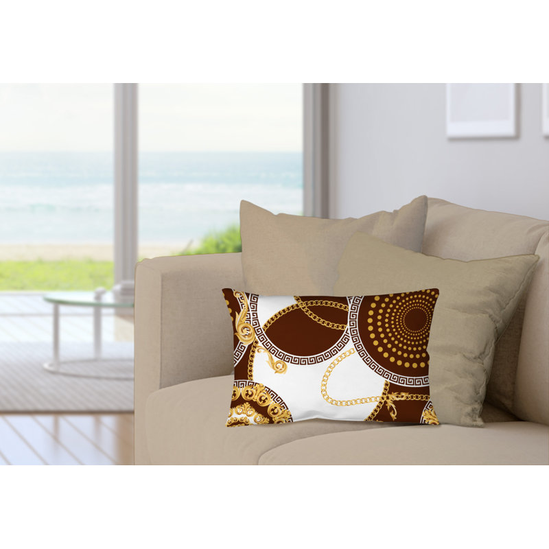 Housse et insert de coussin extérieur Tobin, Brun