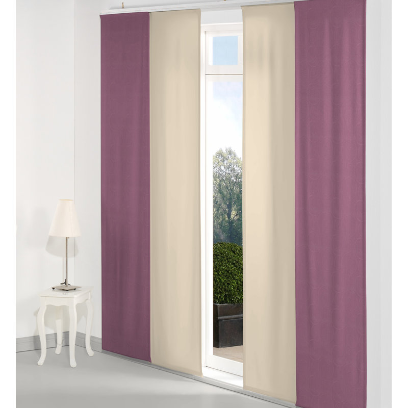 Room Darkening Sliding Panel Panel, 145cm H x 60cm W, Purple