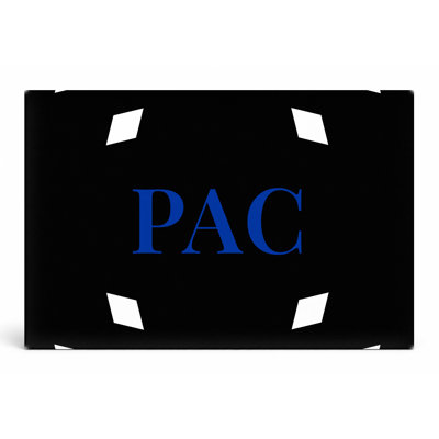 Pachuca World Football City Luxury - monogramme de diamant - blanc noir bleu - art mural sur toile