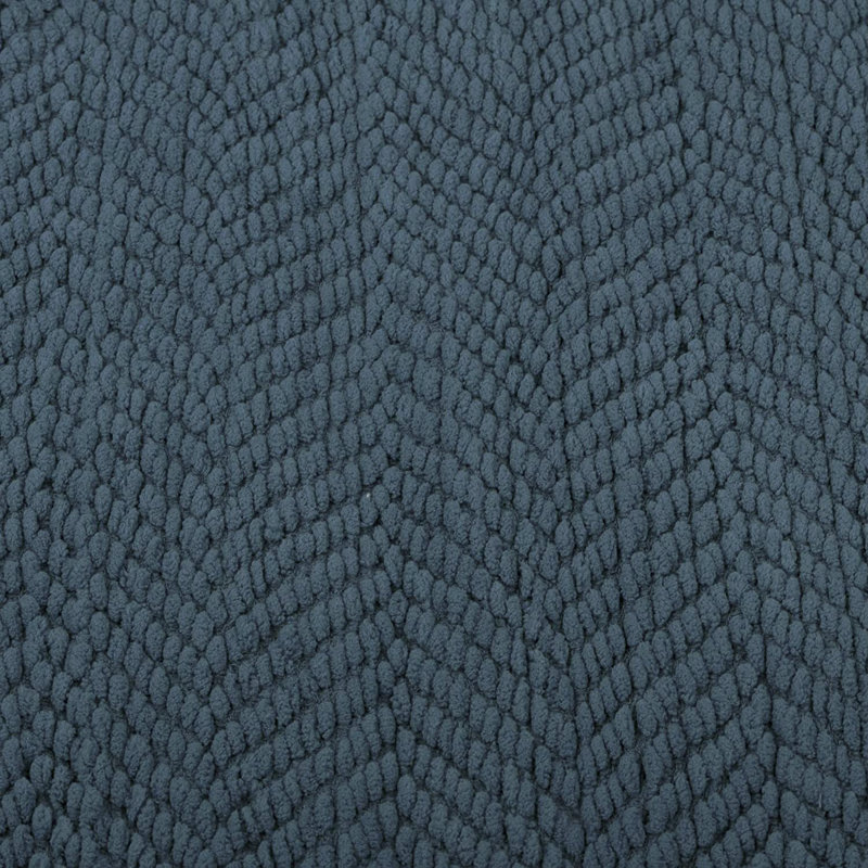 Jeté en tricot de tweed, Sarcelle aile bleue, 60 po x 80 po