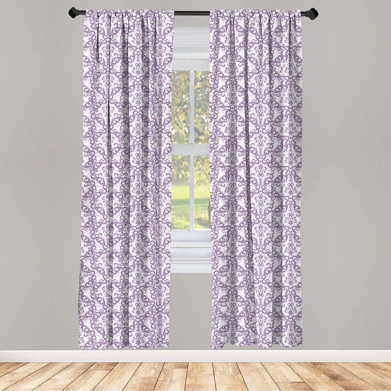 Victorian Semi-Sheer Rod Pocket Curtain Panels, 28" x 95"