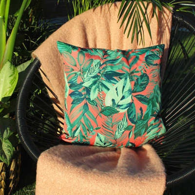 Indoor / Outdoor Floral Square Throw Cushion