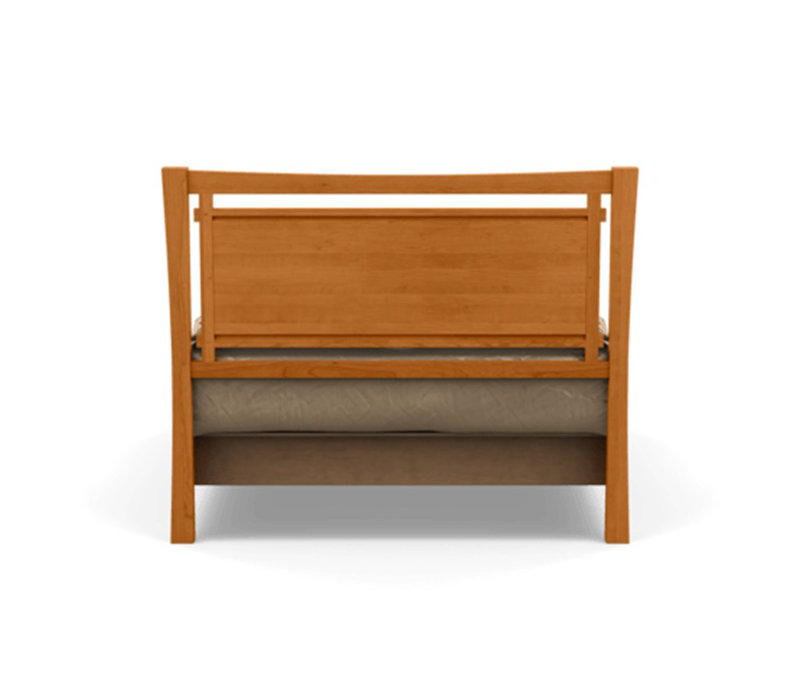 Monterey Solid Wood Storage Bed, Queen, Natural Cherry, Coffee Leather