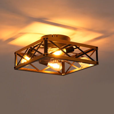 22.6'' Flush Mount Ceiling Fan ,Reversible Motor, DC Remote Control,7 PCS PC Blades,6 Speed Ceiling Fan,Timing, for Bedroom Kitchen Living Room--NOT Included Bulbs