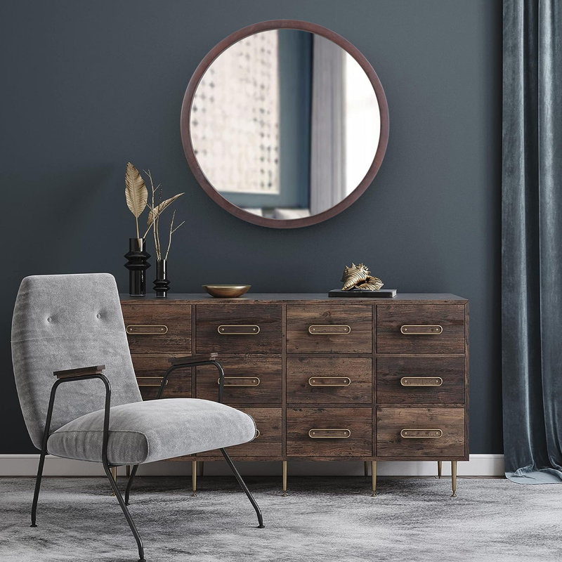 Miroir mural Emmilie, Brun foncé