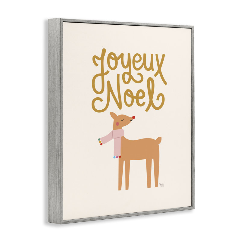 Joyeux Noël renne encadré, estampe par Jessica Beck, Estampe numérique Farmhouse, H 14 po x l 11 po