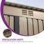5x3ft Metal Storage Shed, Lockable with Air Vents for Garden