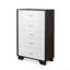 Commode blanche et finition espresso-1918362093