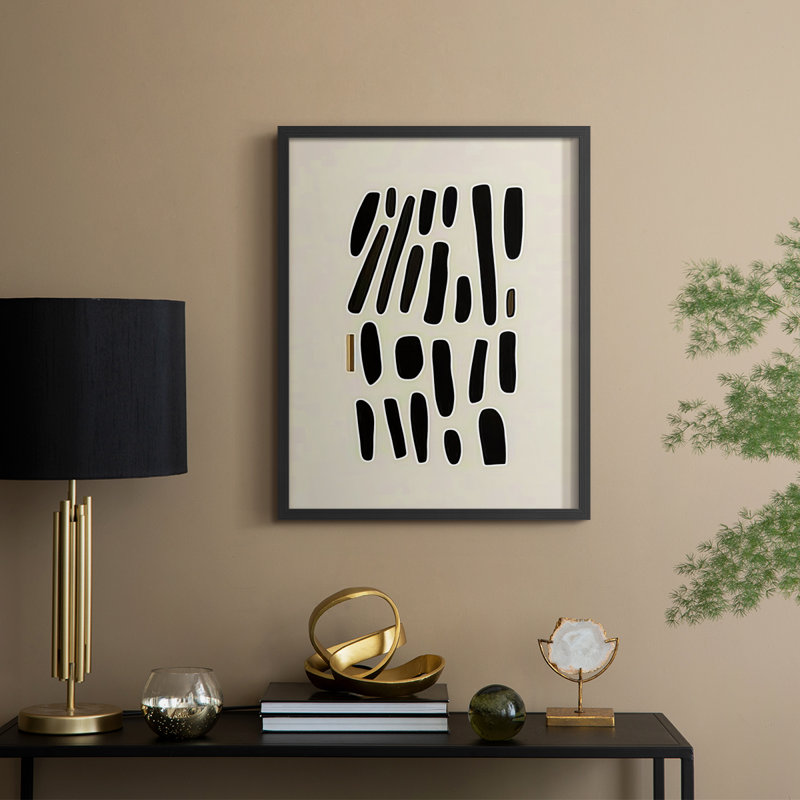 «Abstract CCLV», reproduction encadrée prête à être accrochée, H 20 po x l 16 po, Noir