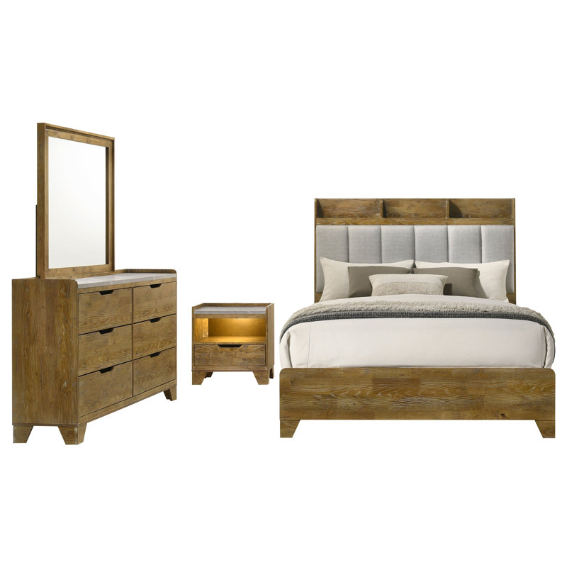 Ensemble de chambre à coucher grand lit 4 pièces Henderson, Grand