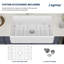 33" L x 20" W Farmhouse Kitchen Sink Ceramic Single Bowl Kitchen Sink Apron Front Sink-110890644