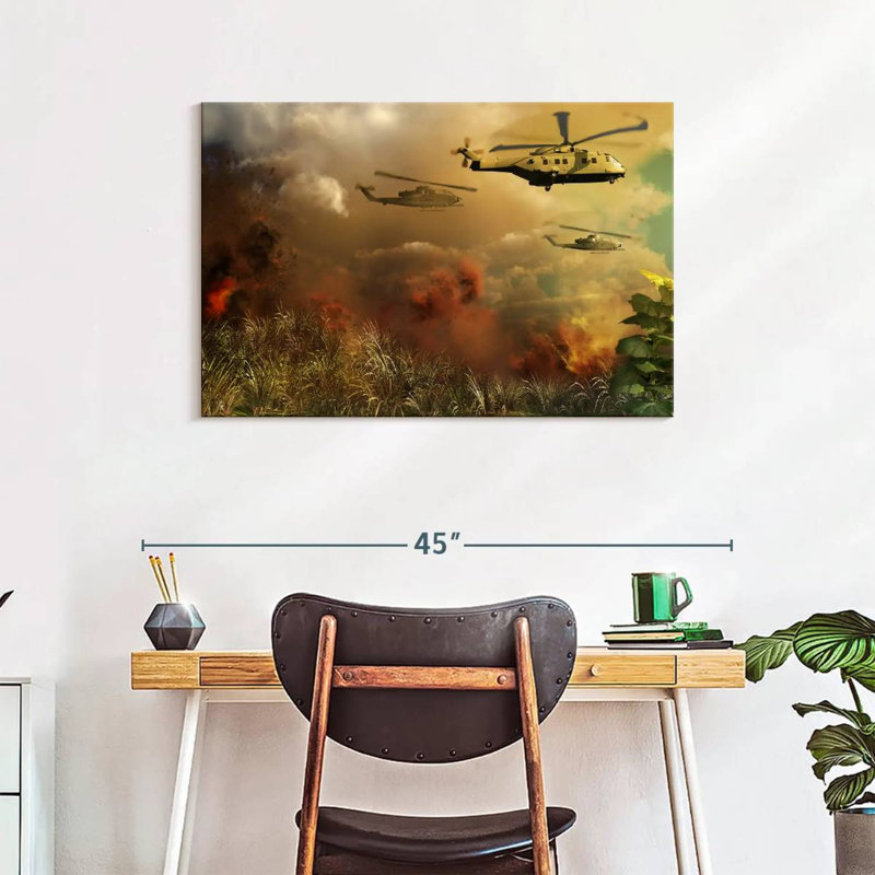 Lelar Helicopter Rescue Fleet, 24" H x 36" W