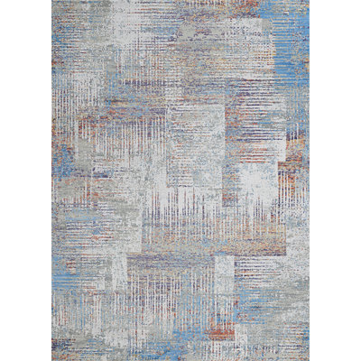 Tapis bleu / gris Atanasa