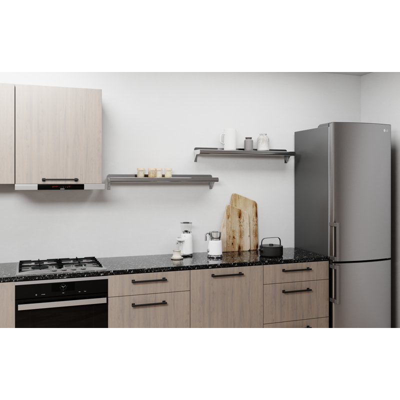 36" Wide Stainless Steel Wall Shelf with Brackets