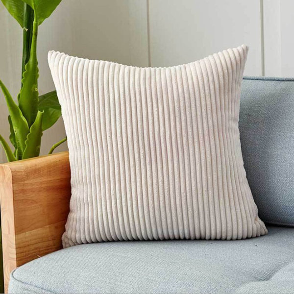 2pcs Ivory White Throw Pillow Covers For Sofa,coush,bedroom,Family Room  Decorative Pillows 20*20 Inches Linen Cushion Covers ,No Serts