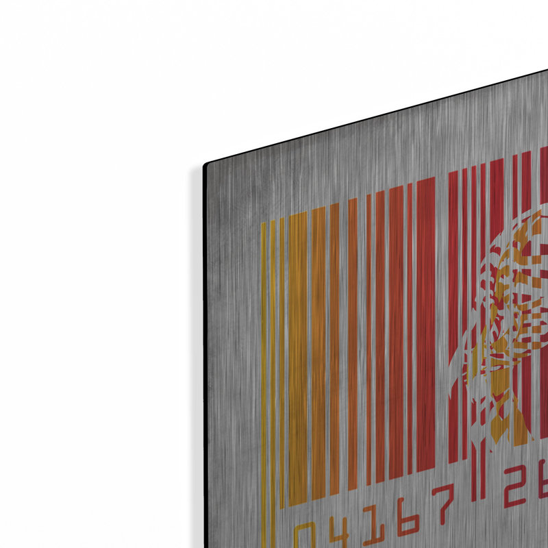 "Zebra Barcode" par Mark Ashkenazi sur métal, H 16 po x l 24 po