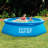 Plastic Round Inflatable Pool 30'' H x 96'' W x 96'' L , with Pump Included