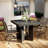 47.2" Black Woodgrain Patio Folding Dining Table