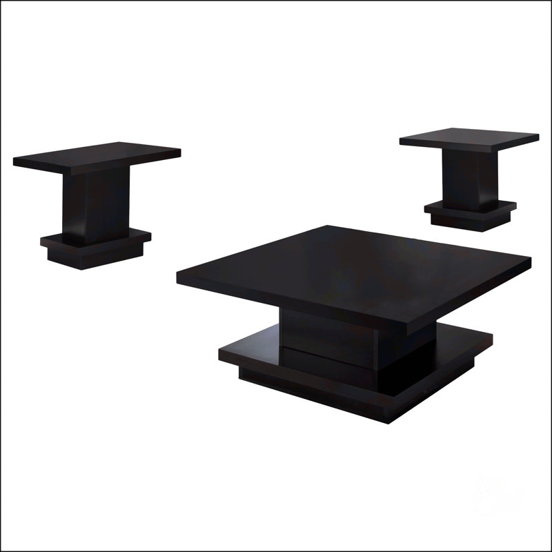 Ensemble de tables basses 3 pièces Cappuccino