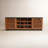 Liddel 85" Modern Media Console TV Stand with Slatted Doors